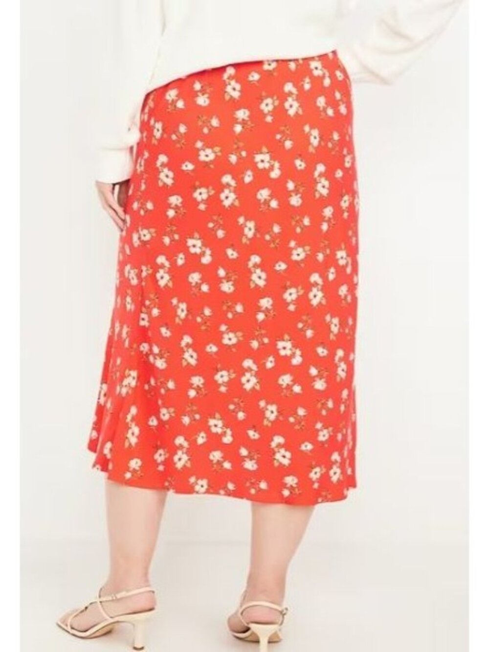 Crepe A-Line Old Navy Midi Skirt 3X - Picture 3 of 9